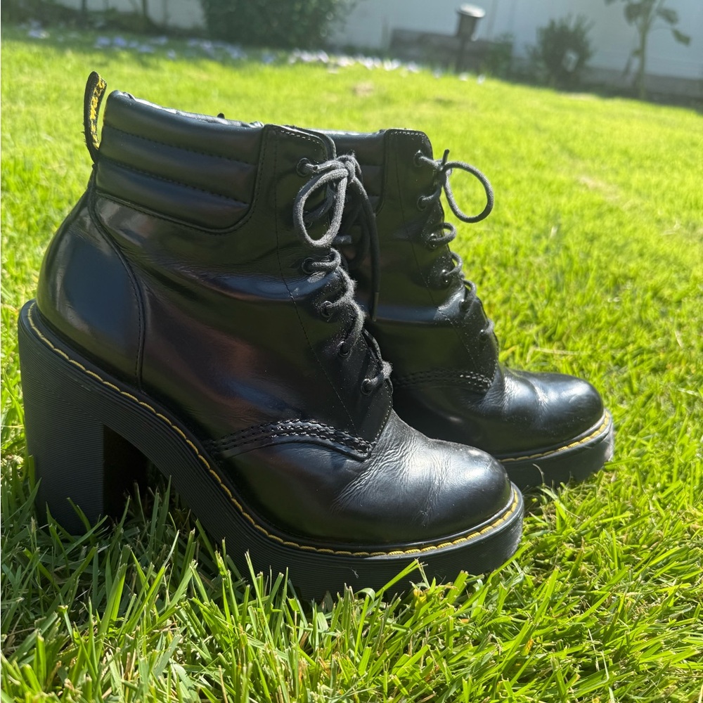 Dr. Martens Black Lace Up Platform Boots
